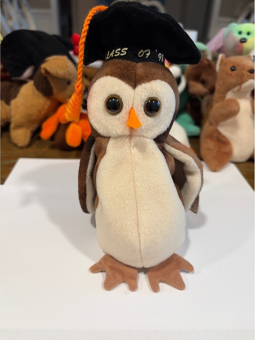 Vintage 1998 Ty Beanie Baby "Wise" the Graduation Owl New NWMTs Plush
